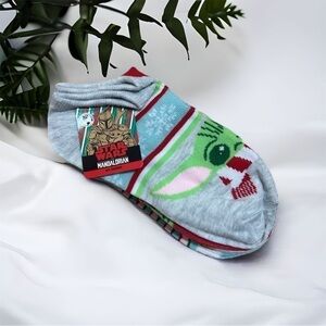 Star Wars Christmas Socks NEW 6 Pack Women’s Sz 4-10 Gray Green Disney
